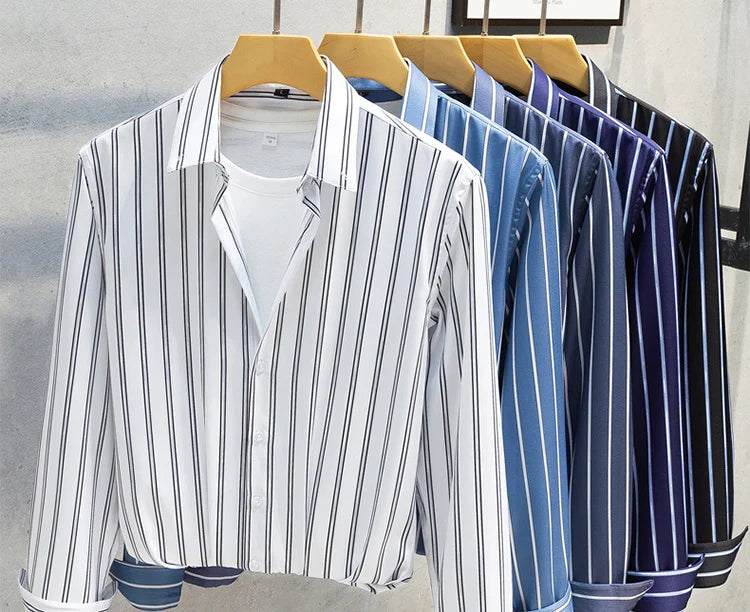 Camicia da uomo a righe eleganti