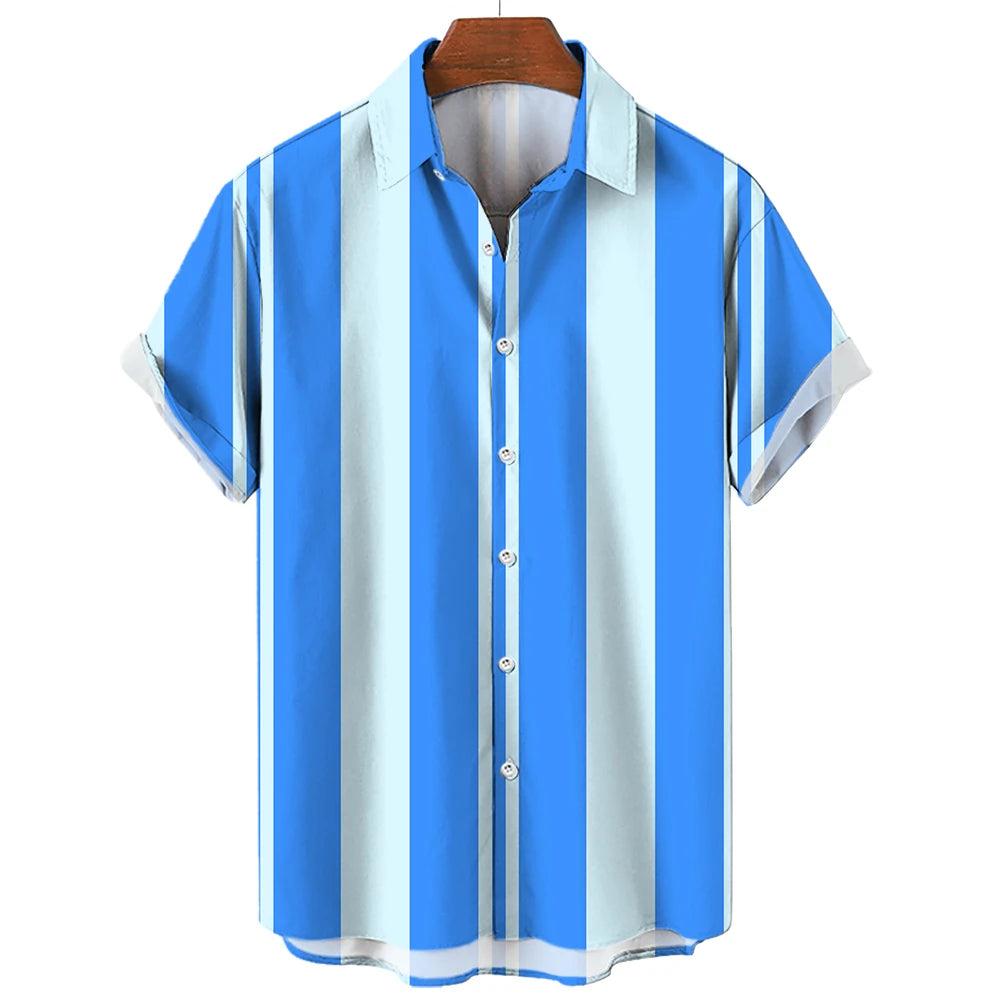 Camicia estiva a maniche corte a righe
