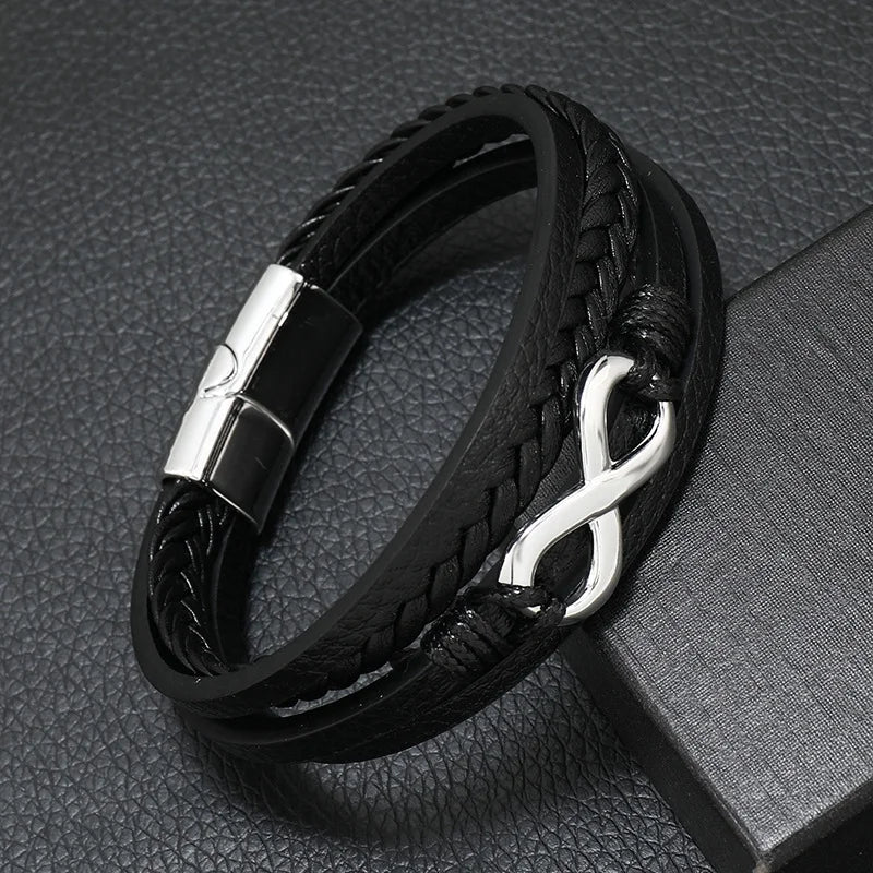 Simbolo musicale Bracciale in pelle da uomo