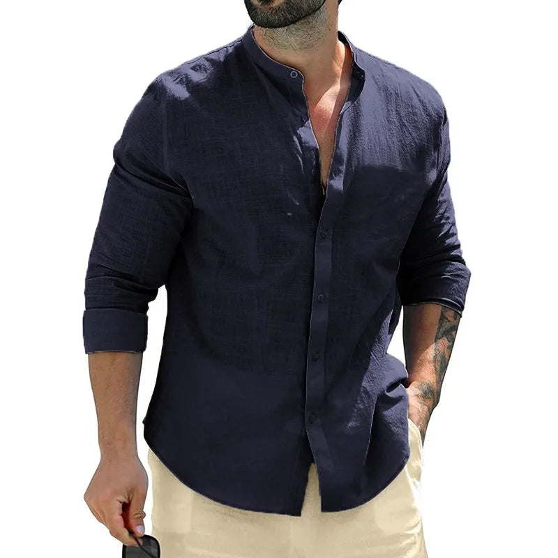 Camicia da uomo in lino