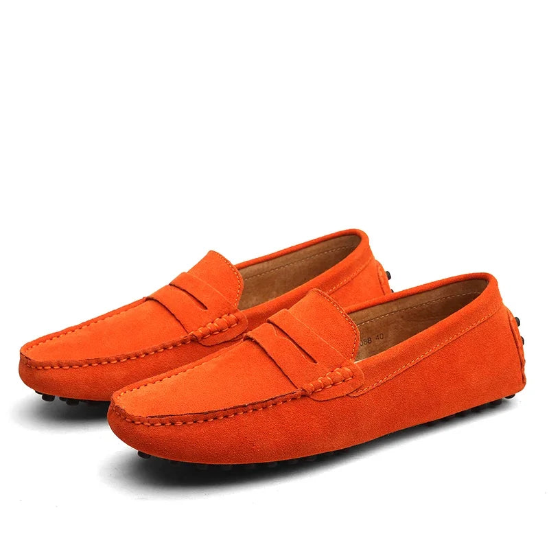 Mocassini casual in pelle scamosciata