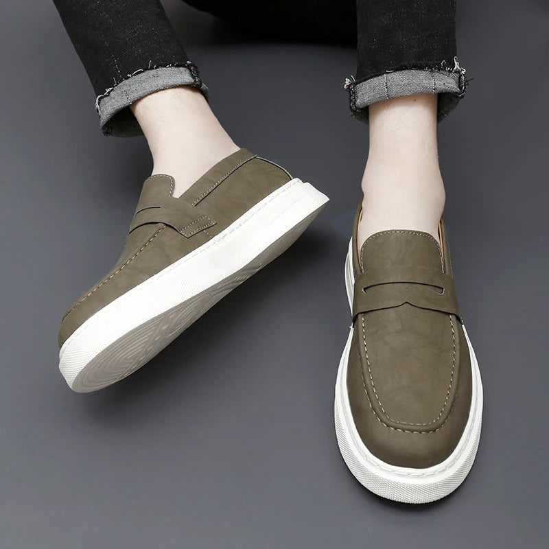 Scarpe slip-on chic in pelle