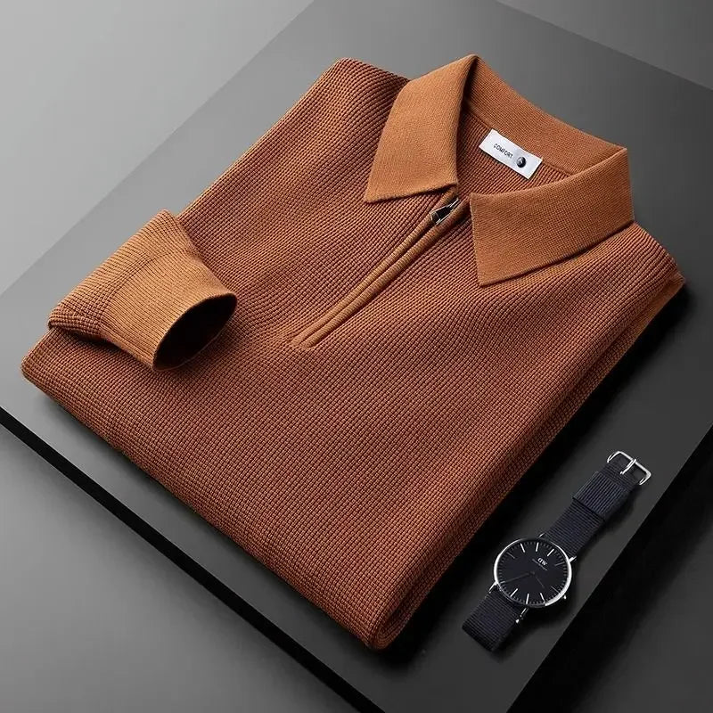 Maglione elegante da uomo con zip