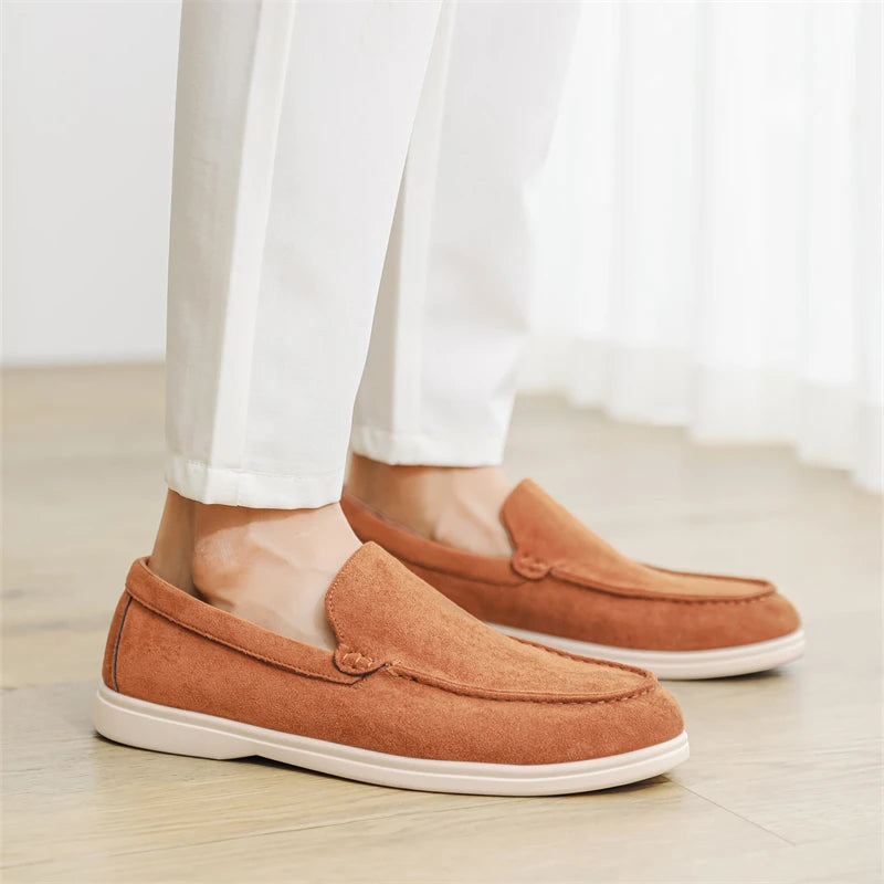 Mocassini casual in pelle scamosciata