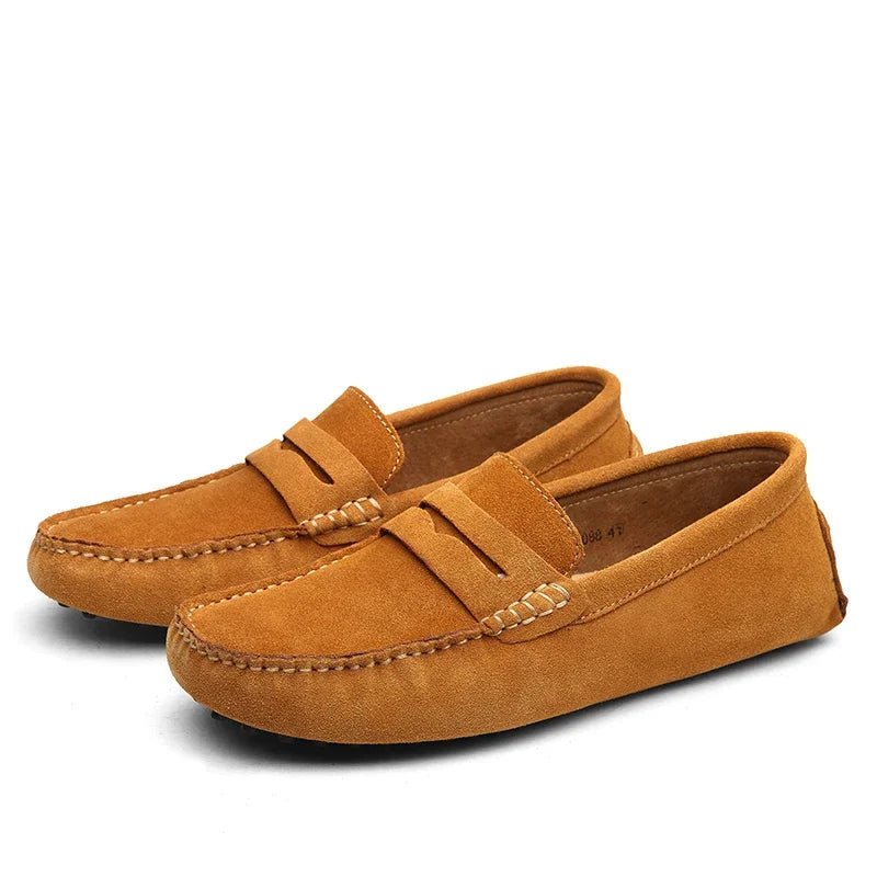 Mocassini casual in pelle scamosciata