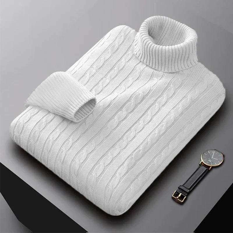 Elegante maglione a collo alto da uomo