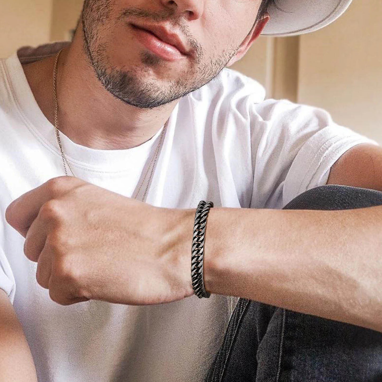 Bracciale da uomo in acciaio inossidabile