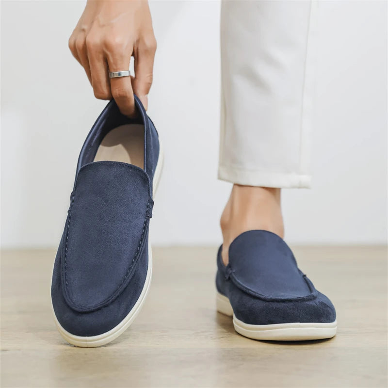 Mocassini casual in pelle scamosciata