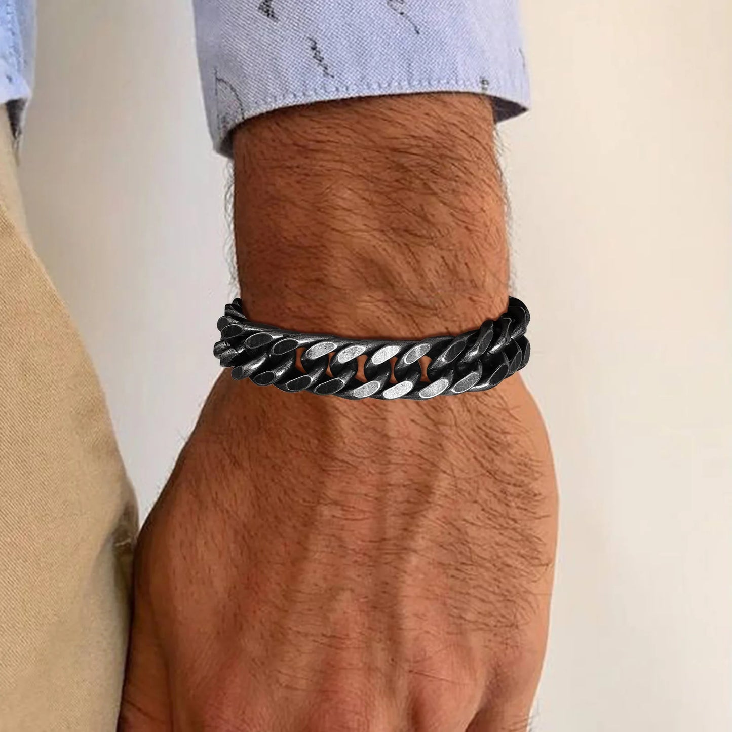 Bracciale da uomo in acciaio inossidabile