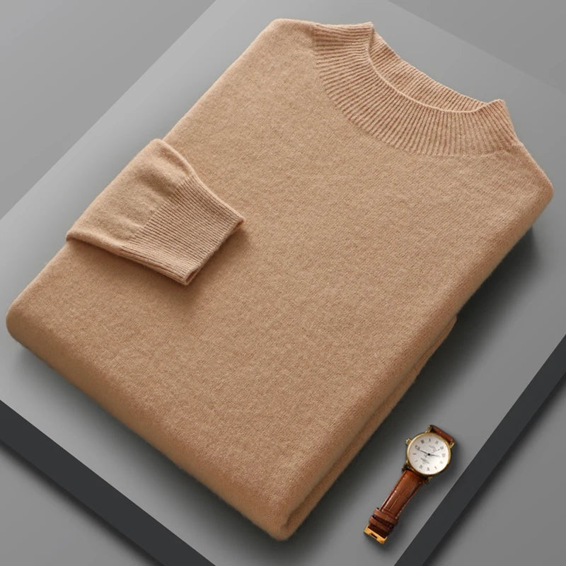 Maglione in cashmere con collo medio