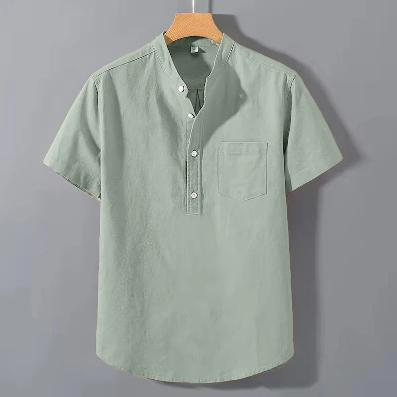 Camicia in cotone a maniche corte