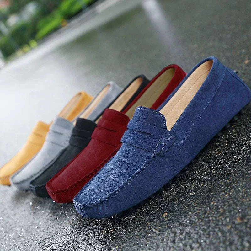 Mocassini casual in pelle scamosciata