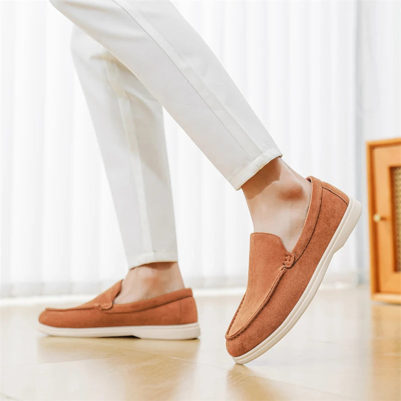 Mocassini casual in pelle scamosciata