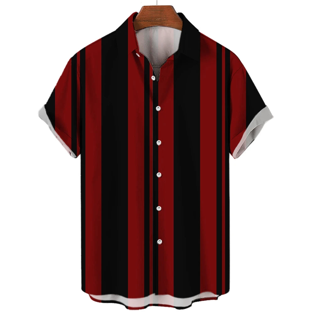 Camicia estiva a maniche corte a righe