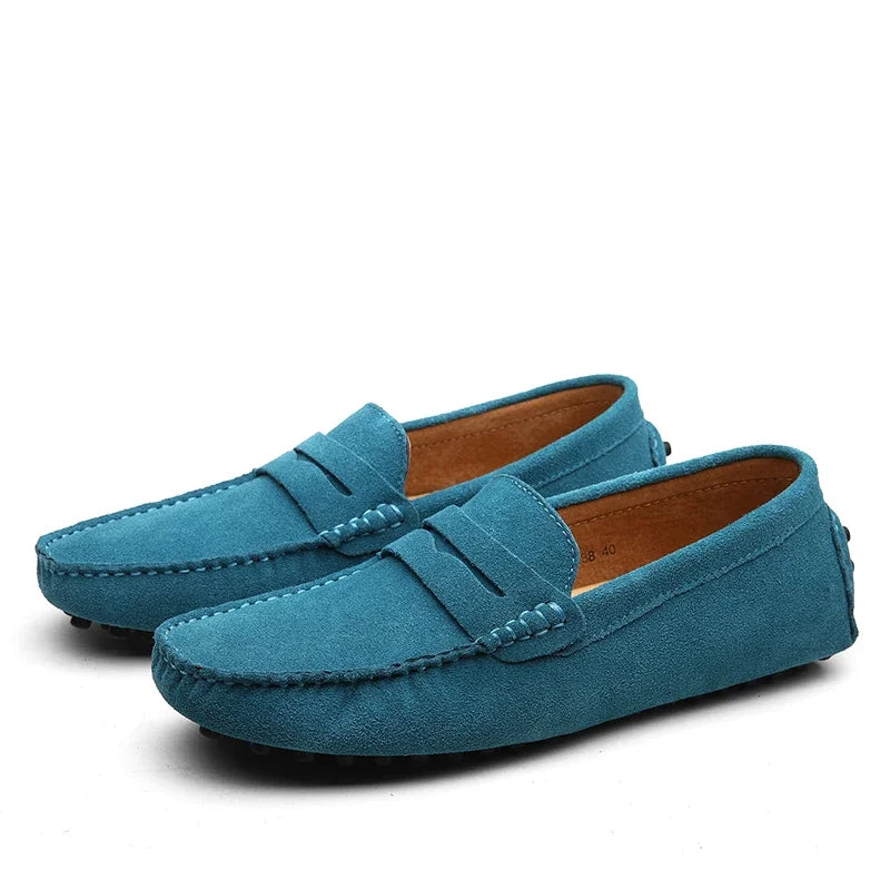 Mocassini casual in pelle scamosciata