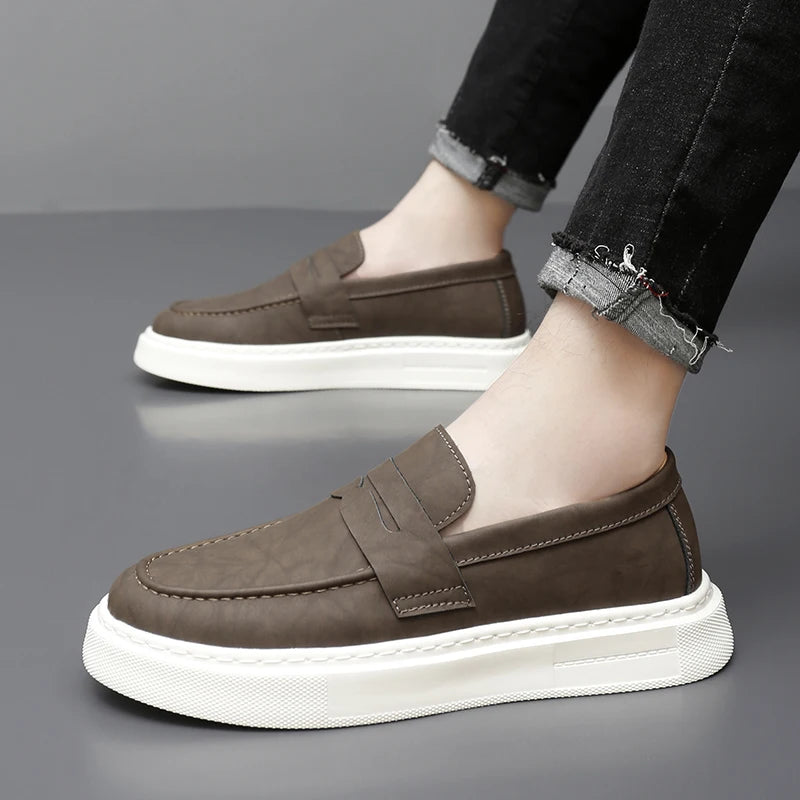 Scarpe slip-on chic in pelle