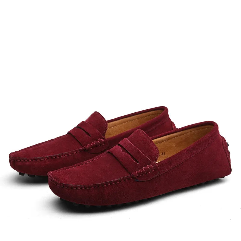 Mocassini casual in pelle scamosciata