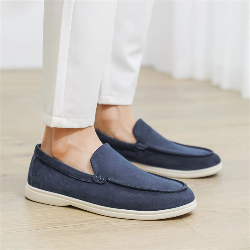 Mocassini casual in pelle scamosciata