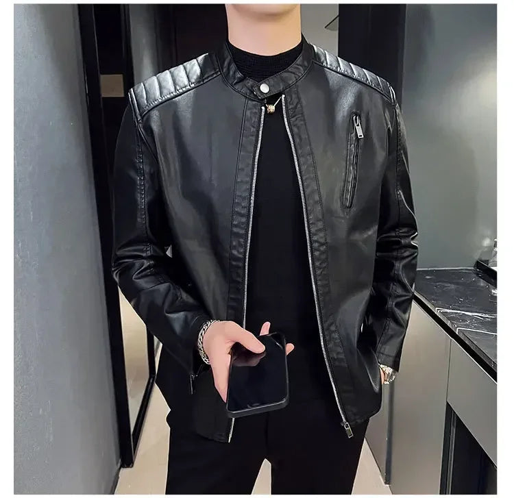 Giacca di pelle elegante