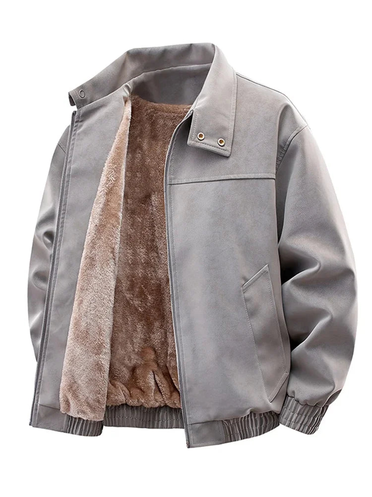 Giacca retro foderata in pile