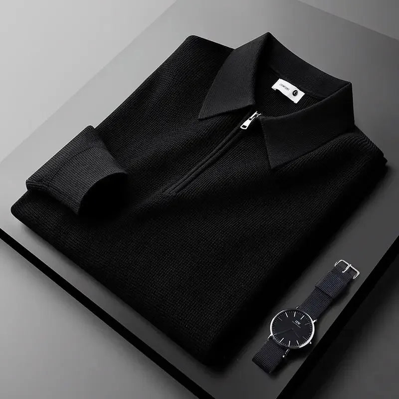 Maglione elegante da uomo con zip