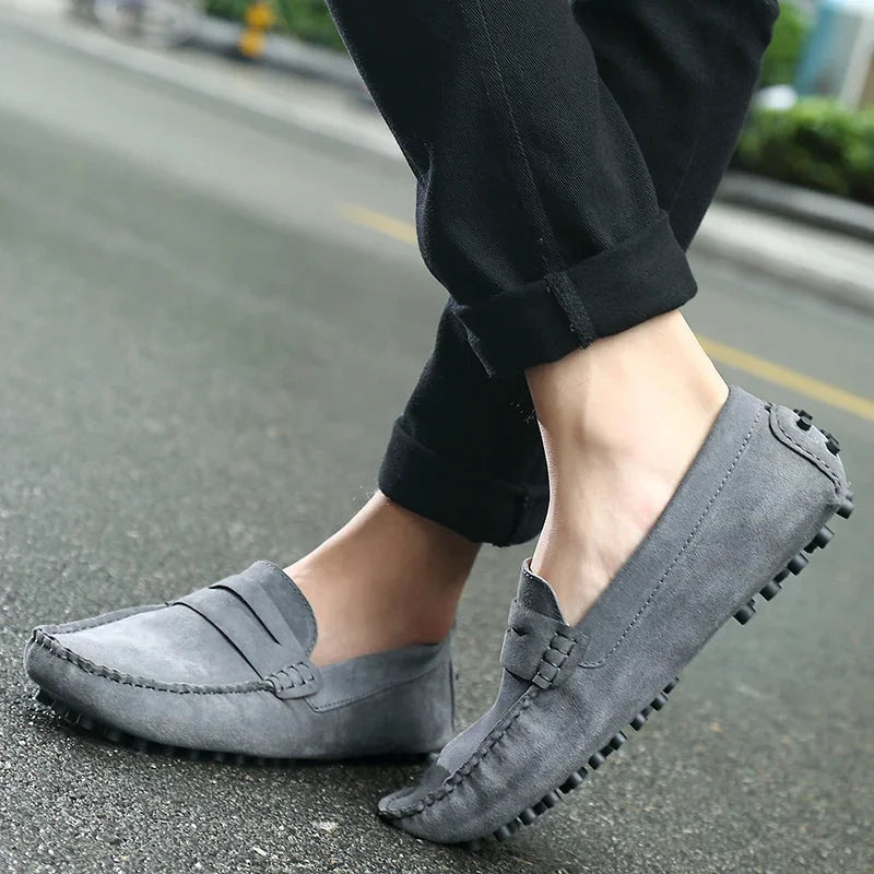 Mocassini casual in pelle scamosciata