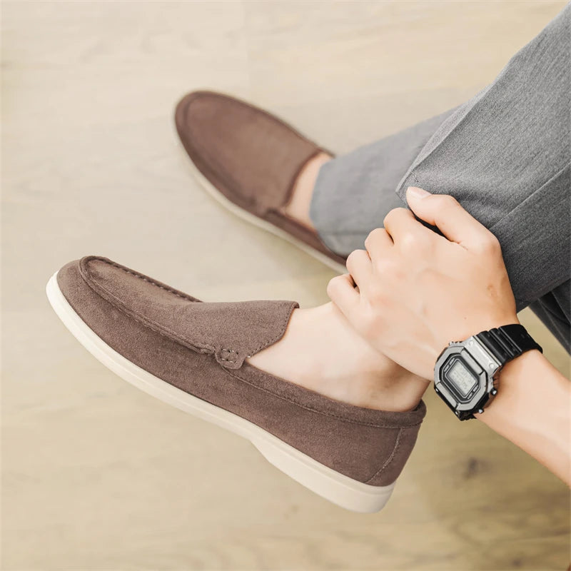 Mocassini casual in pelle scamosciata