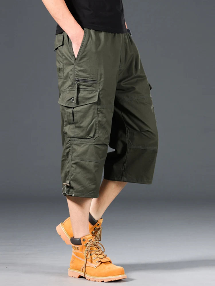 Pantaloncini lunghi in cotone Cargo