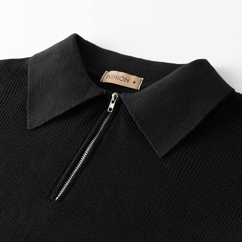 Maglione elegante con zip in maglia