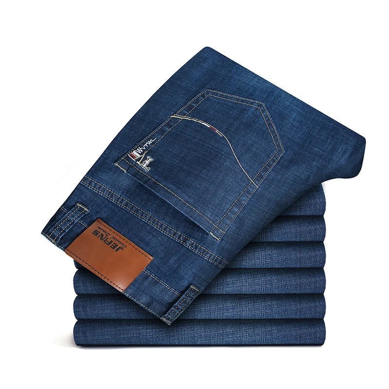 Jeans dritti casual in denim