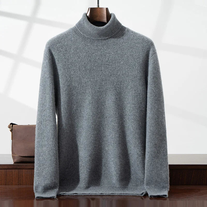 Elegante maglione a collo alto in cashmere