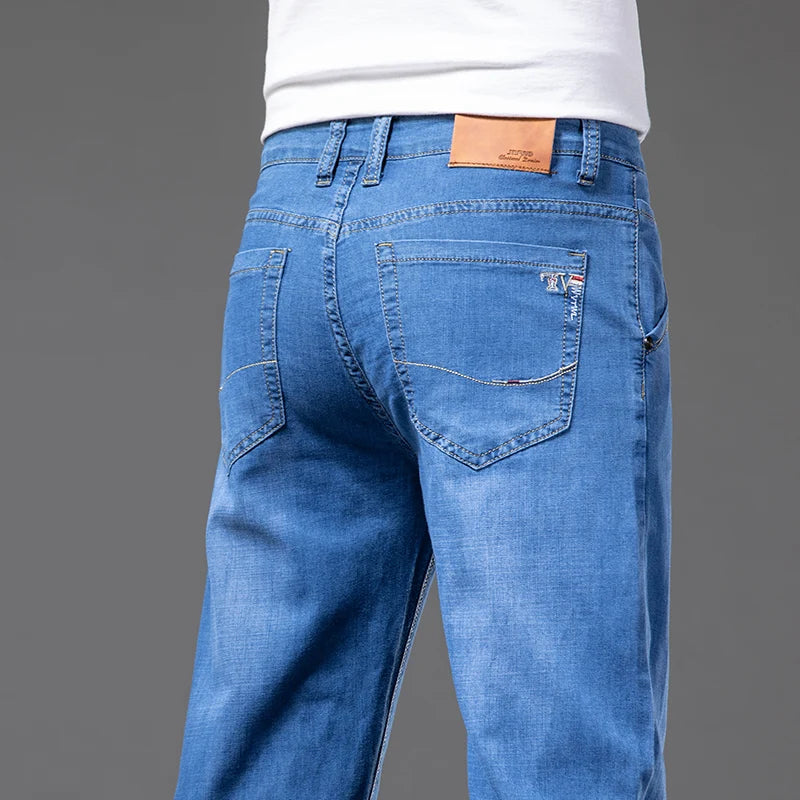 Jeans dritti casual in denim