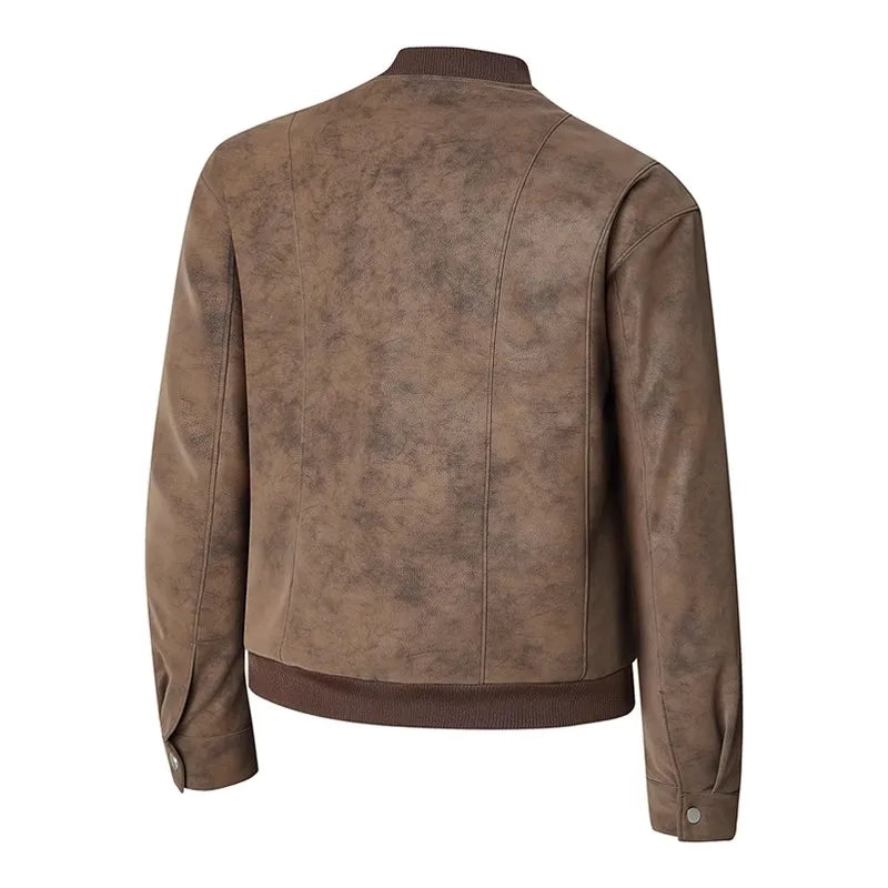Giacca bomber in pelle scamosciata