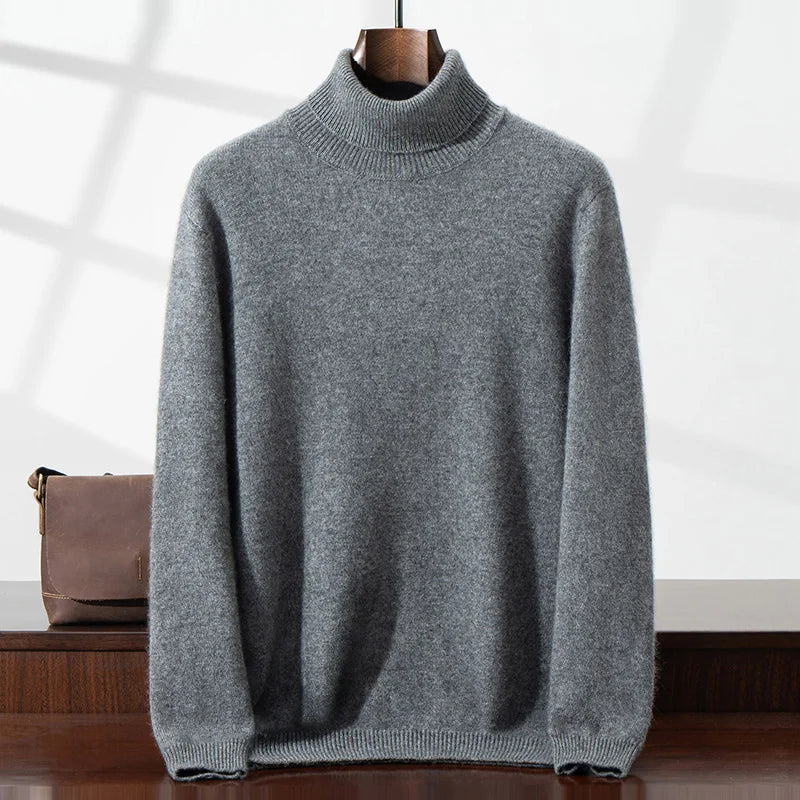 Elegante maglione a collo alto in cashmere