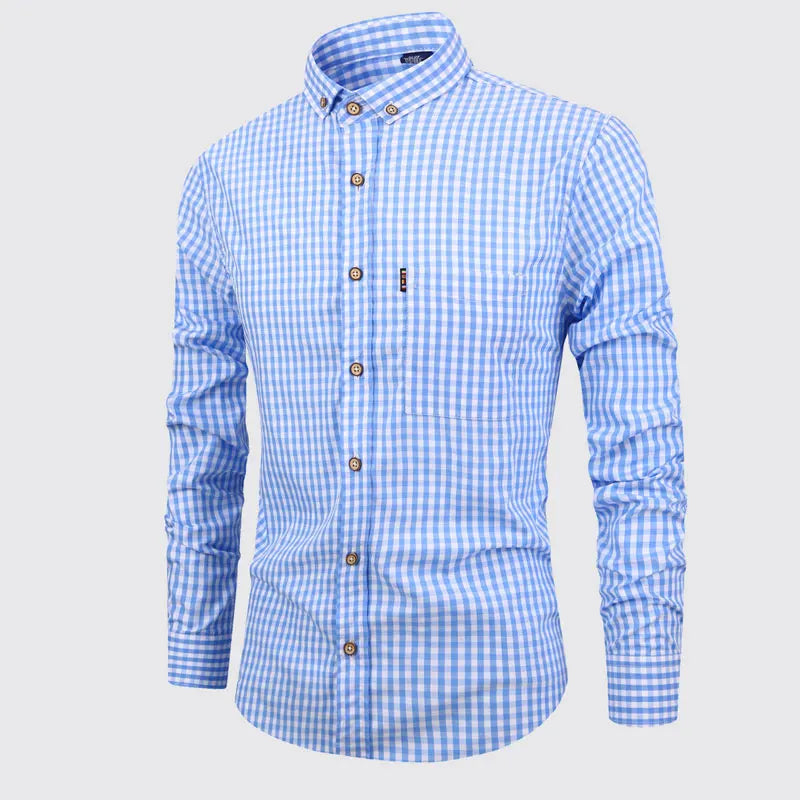 Camicia elegante in cotone a quadri