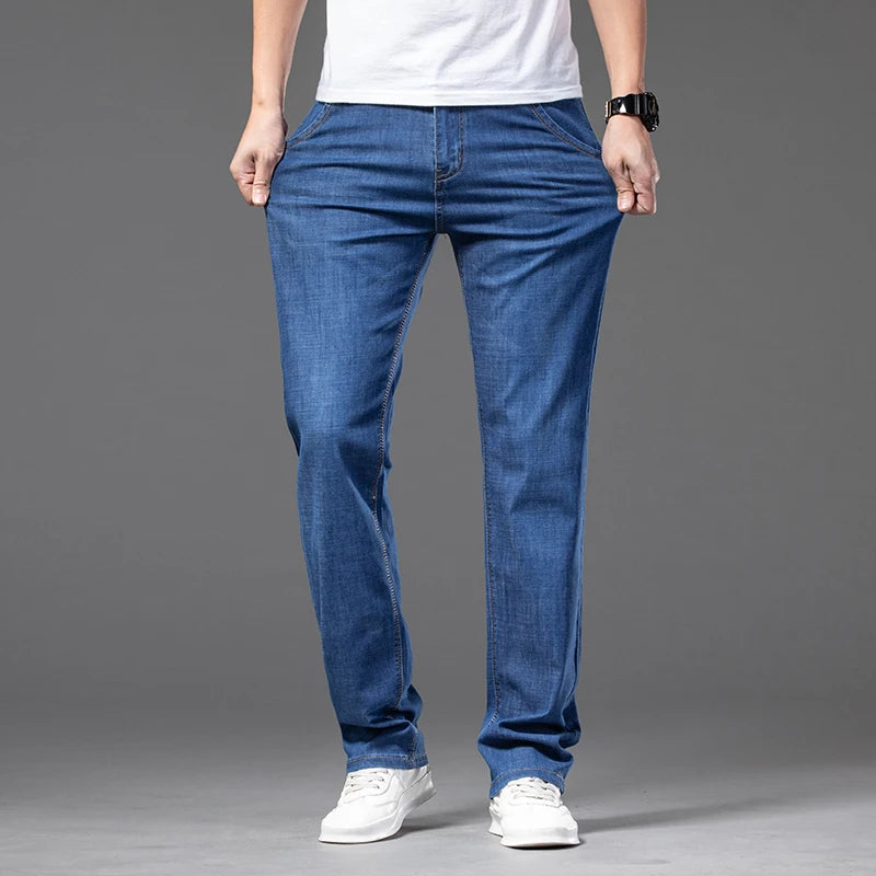 Jeans dritti casual in denim