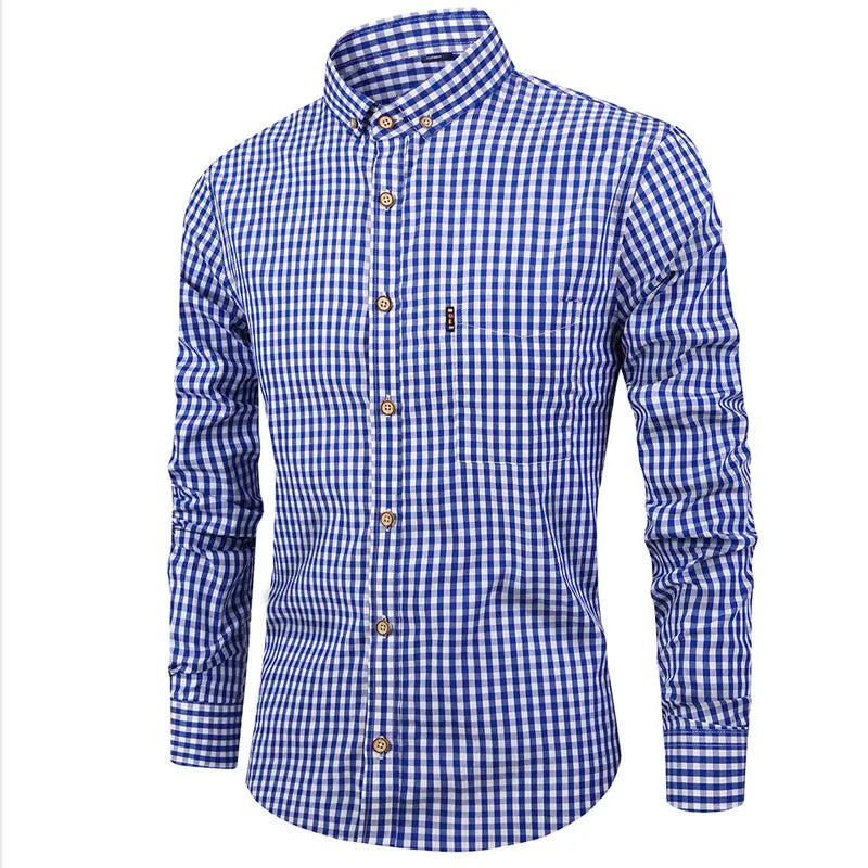 Camicia elegante in cotone a quadri