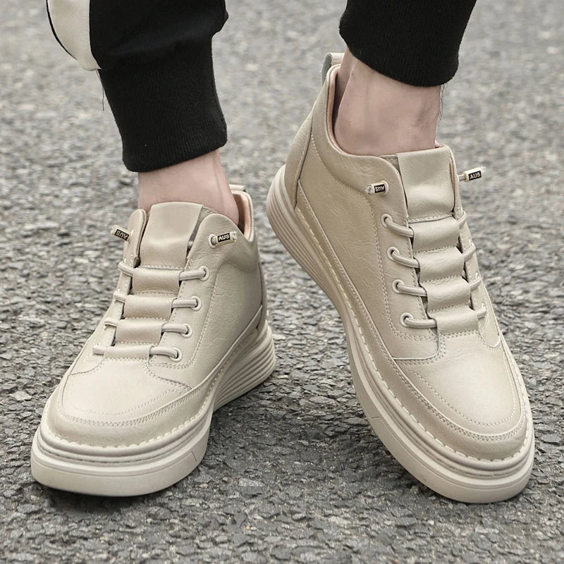 Eleganti scarpe Oxford in pelle alta