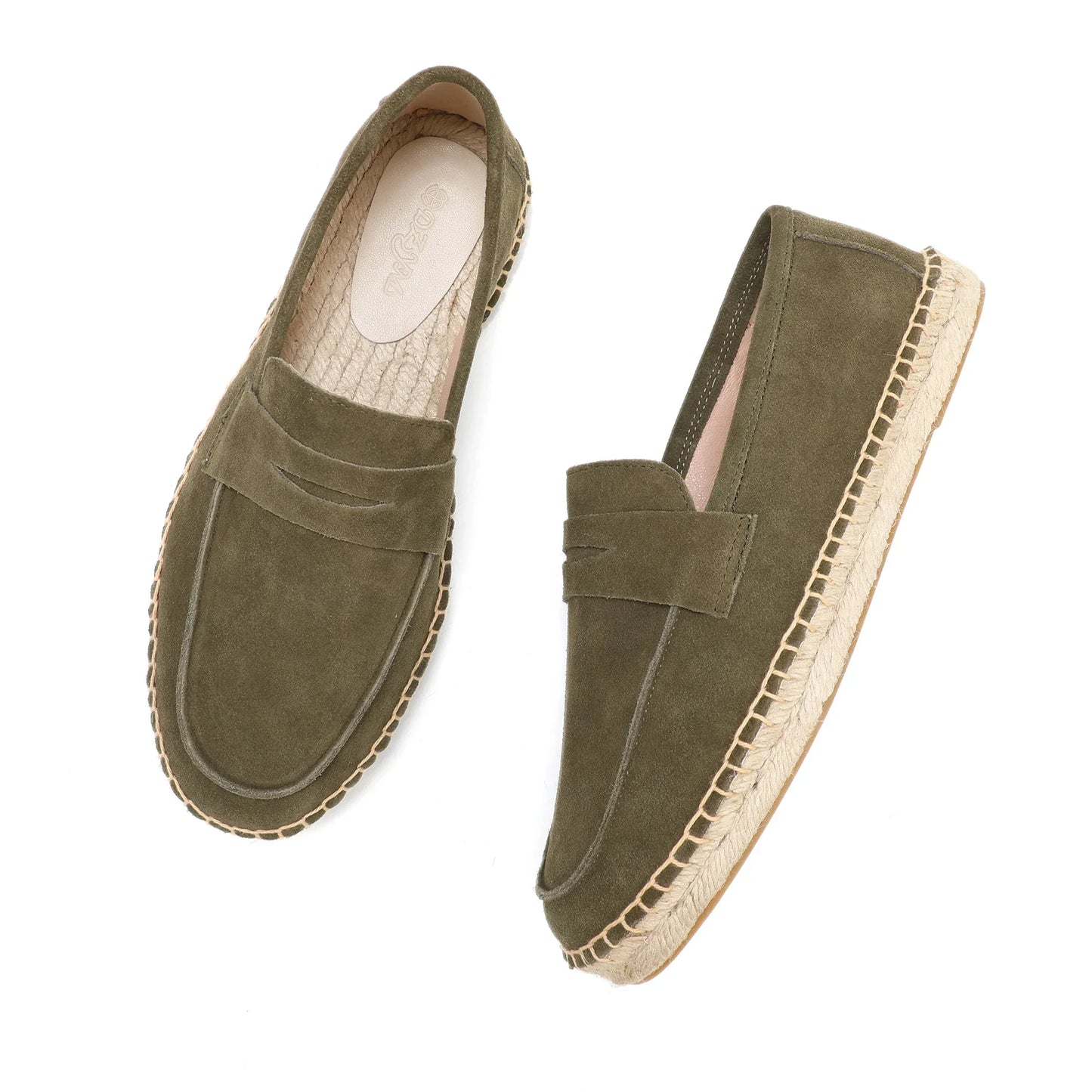 Espadrillas eleganti in pelle scamosciata