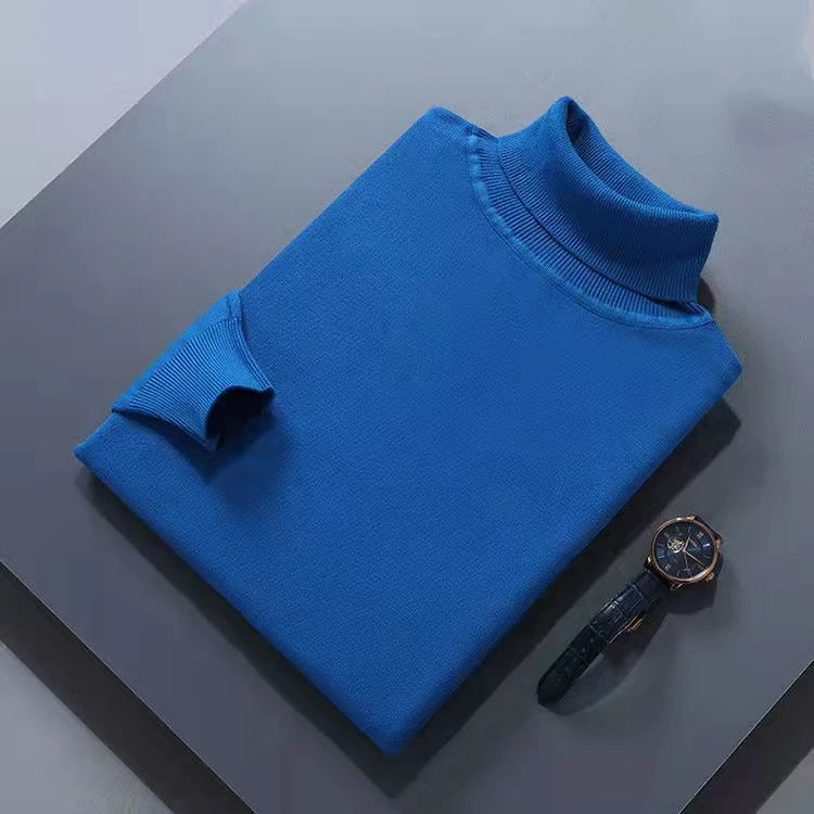 Elegante maglia a collo alto in cotone