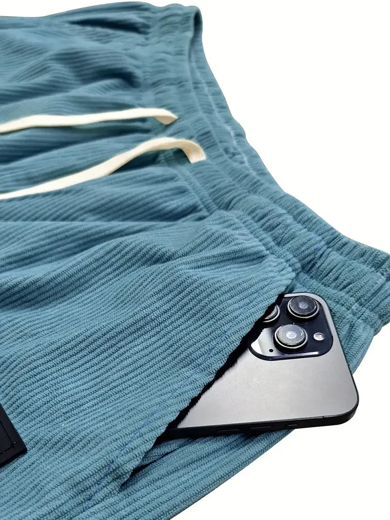 Pantaloni casual in velluto a coste