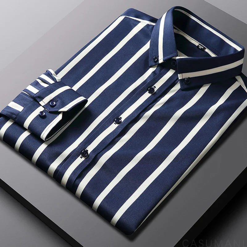 Camicia da uomo casual a righe