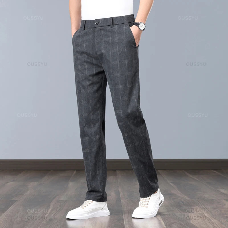 Pantaloni elasticizzati a quadri