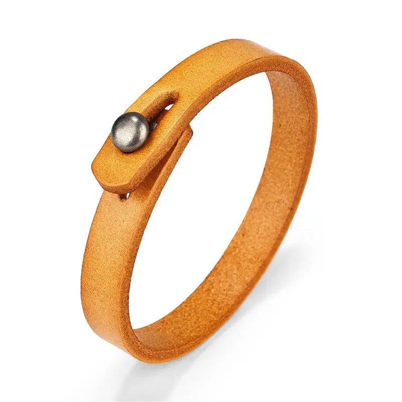 Bracciale in pelle da uomo