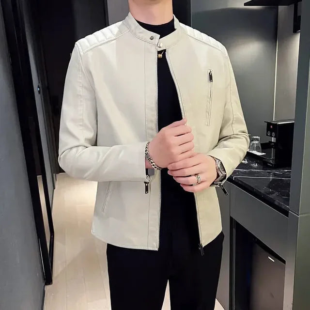 Giacca di pelle elegante