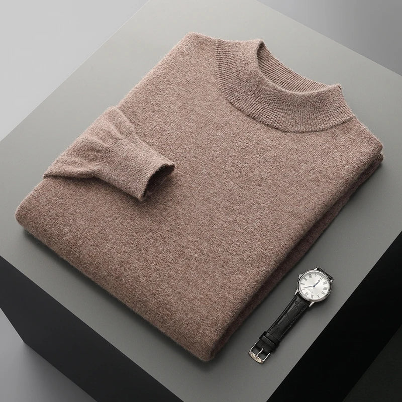 Maglione in cashmere con collo alto