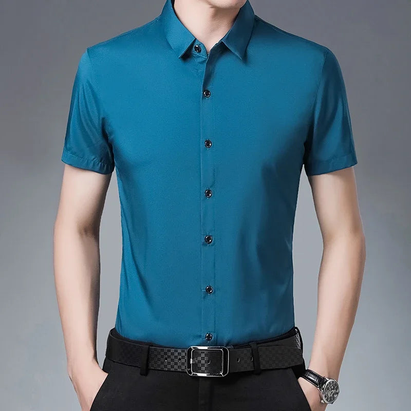 Camicia business casual a maniche corte