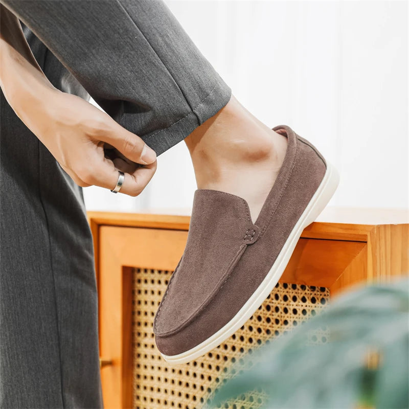 Mocassini casual in pelle scamosciata