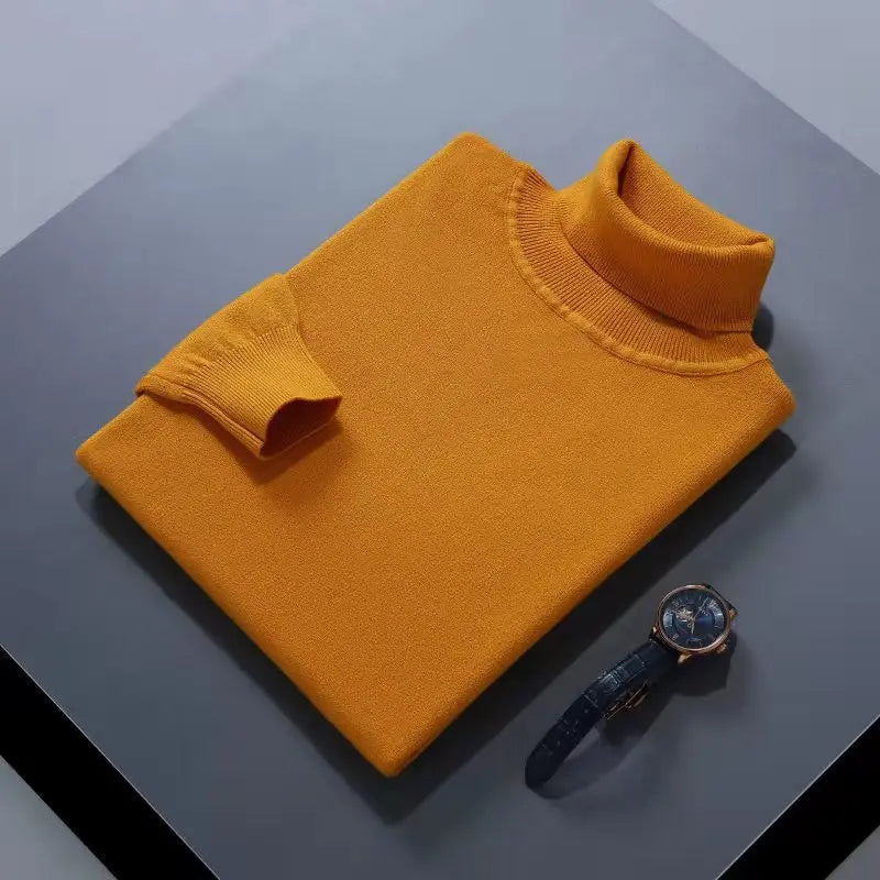 Elegante maglia a collo alto in cotone