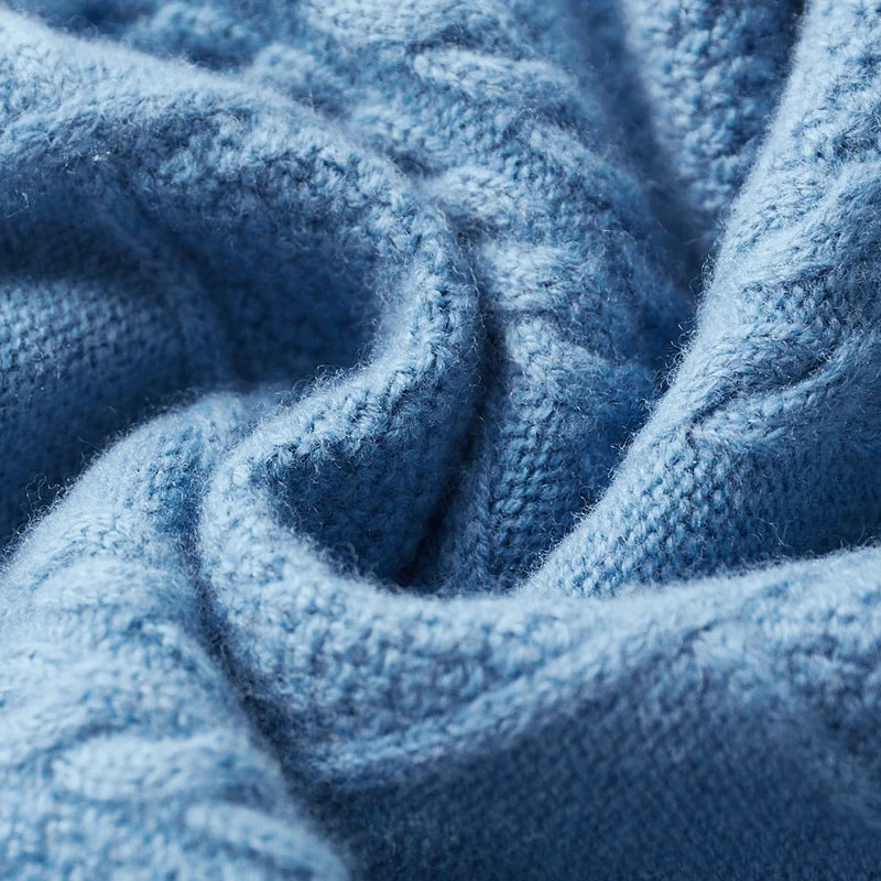 Maglione a collo alto in cashmere con motivo